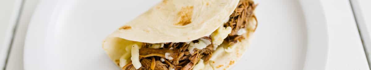 Brisket Taco Naked Style With Cheese