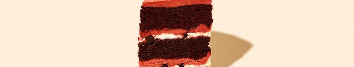 Red Velvet Cheesecake Cake Slice