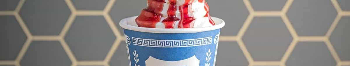 Sour Cherry Syrup Frozen Yogurt