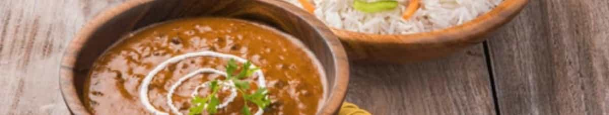 Dal Makhani with Rice and Naan