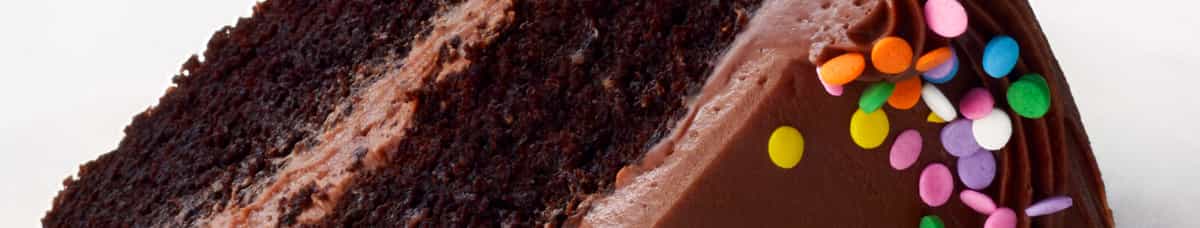 Chocolate Cake Slice with Chocolate Buttercream