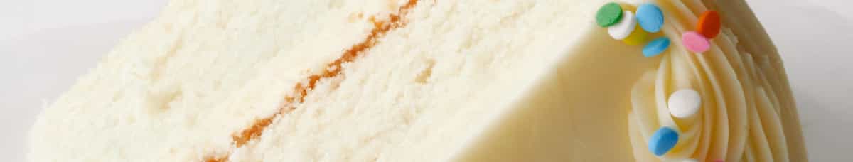 Vanilla Cake Slice w/ Vanilla Buttercream