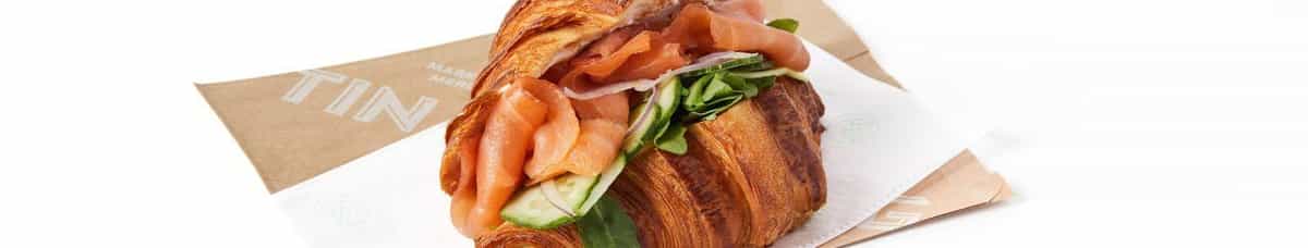 Croissant Sandwich with Smoked Salmon