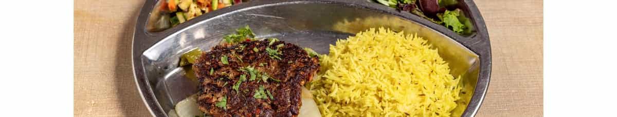 Beef Chapli kabab Thali