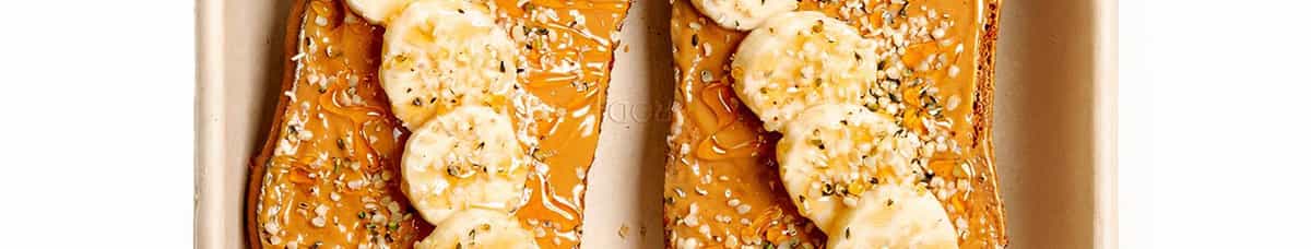 Peanut Butter Banana Toast - 2 Slices