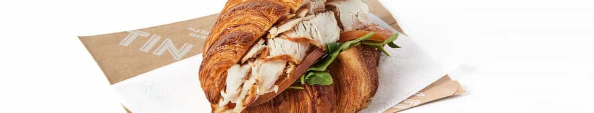 Croissant Sandwich with Roast Turkey