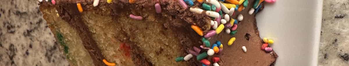 Birthday Cake Chocolate Buttercream Slice