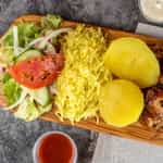 Chicken Shawarma & Greek Salad Platter