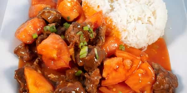 Braised Beef Brisket & Tomato Rice Bowl