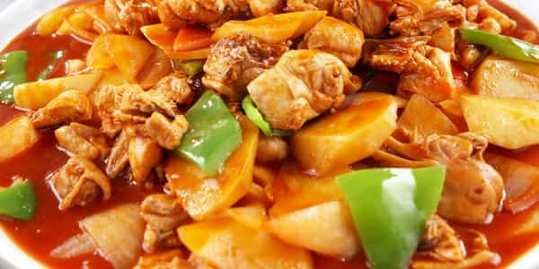 Xinjiang Stir Fried Bone-In Chicken Rice Bowl