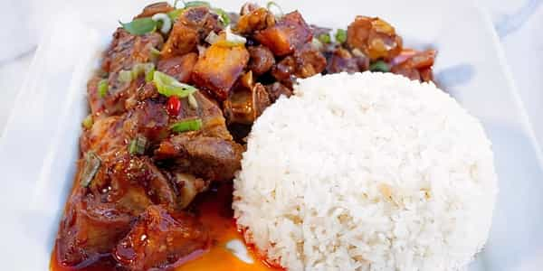 Stewed Pork Ribs with Potato Rice Bowl