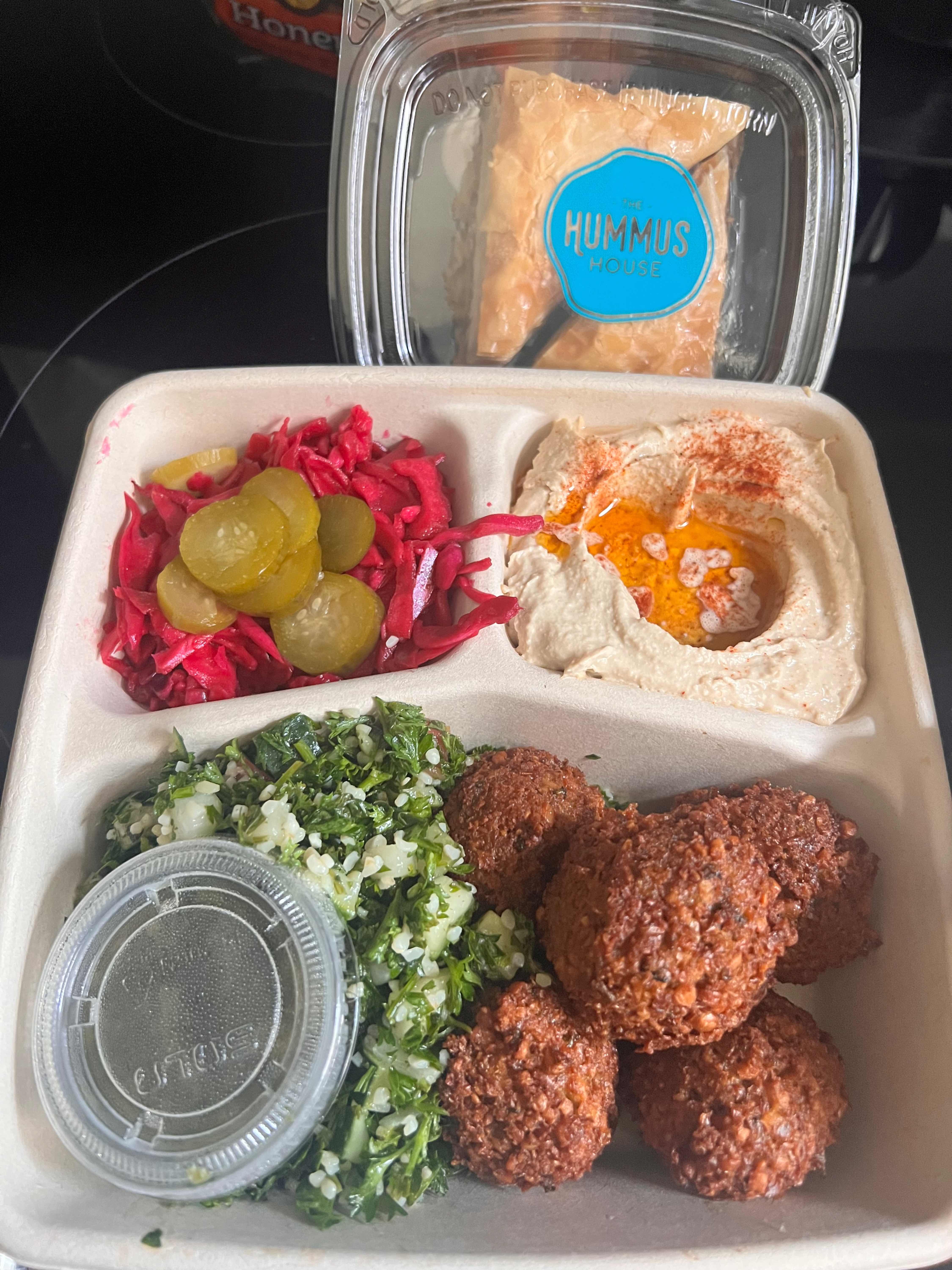 Falafel Hummus and Salad Meal-Prep Bento Boxes